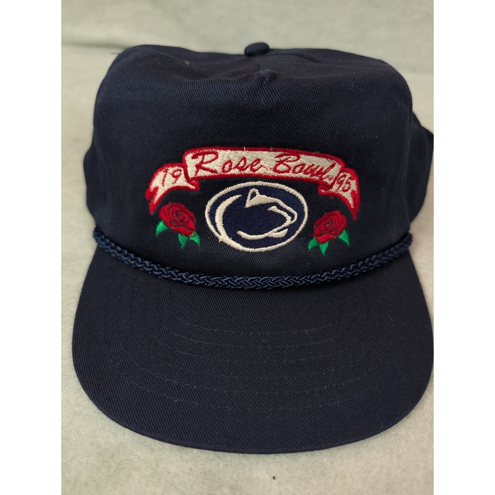 Vintage Penn State Football Snap Back Hat Cap -Rose Bowl 1995- Blue